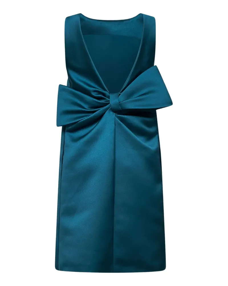 Max Mara bow-detail sleeveless mini dress - Blau Blau