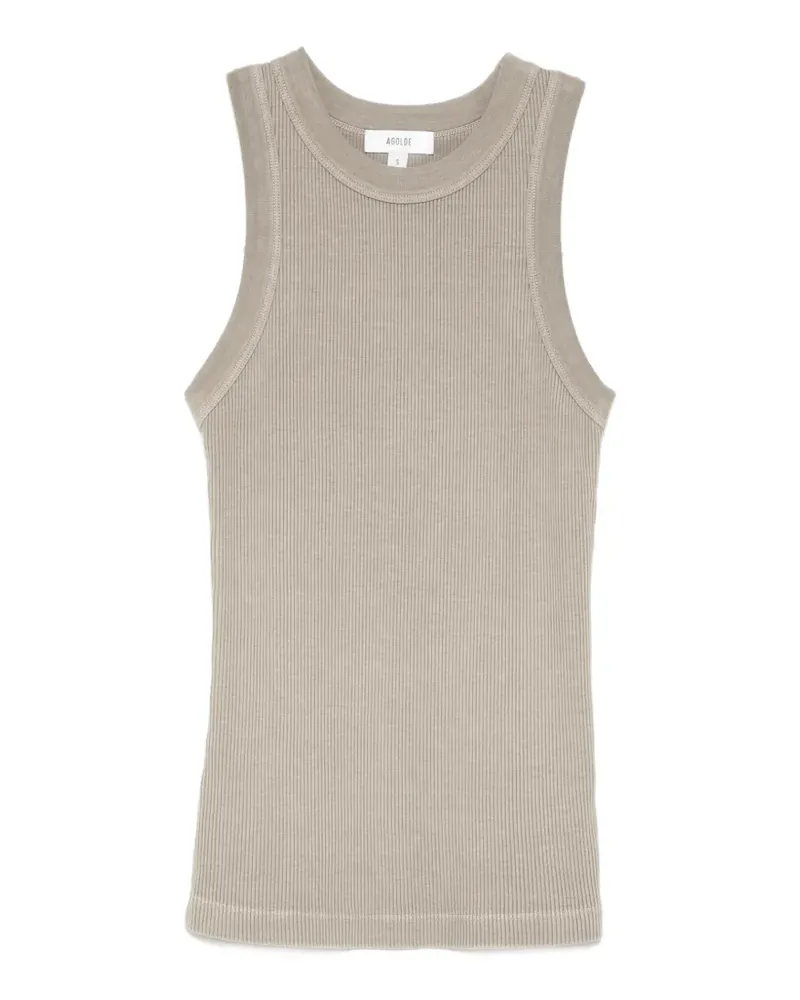 AGOLDE Leigh ribbed tank top - Nude Nude