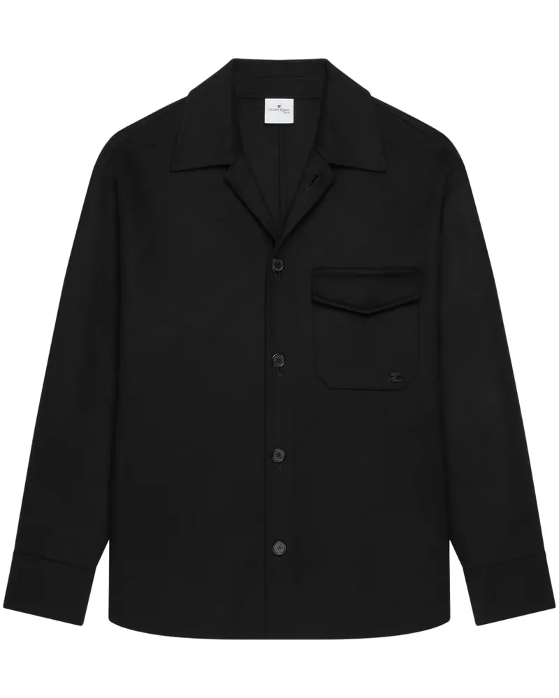 Courrèges Hemd mit Brusttaschen - Schwarz Schwarz