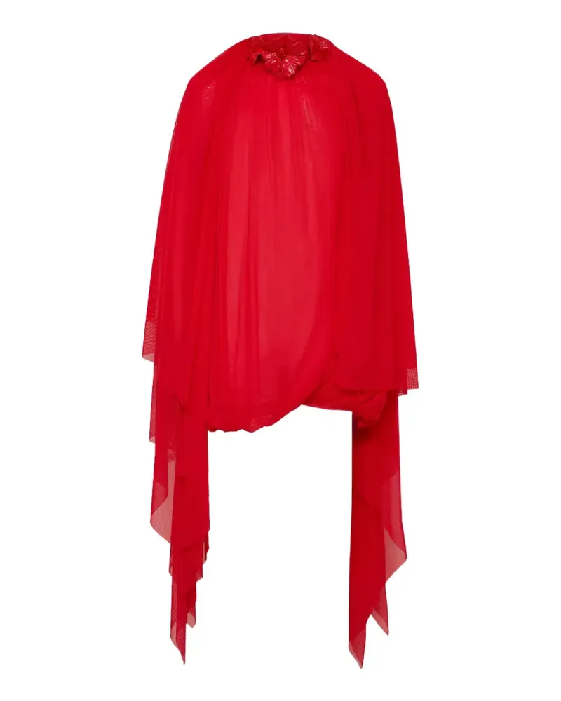 David Koma 3D flower-embellished draped mini dress - Rot Rot