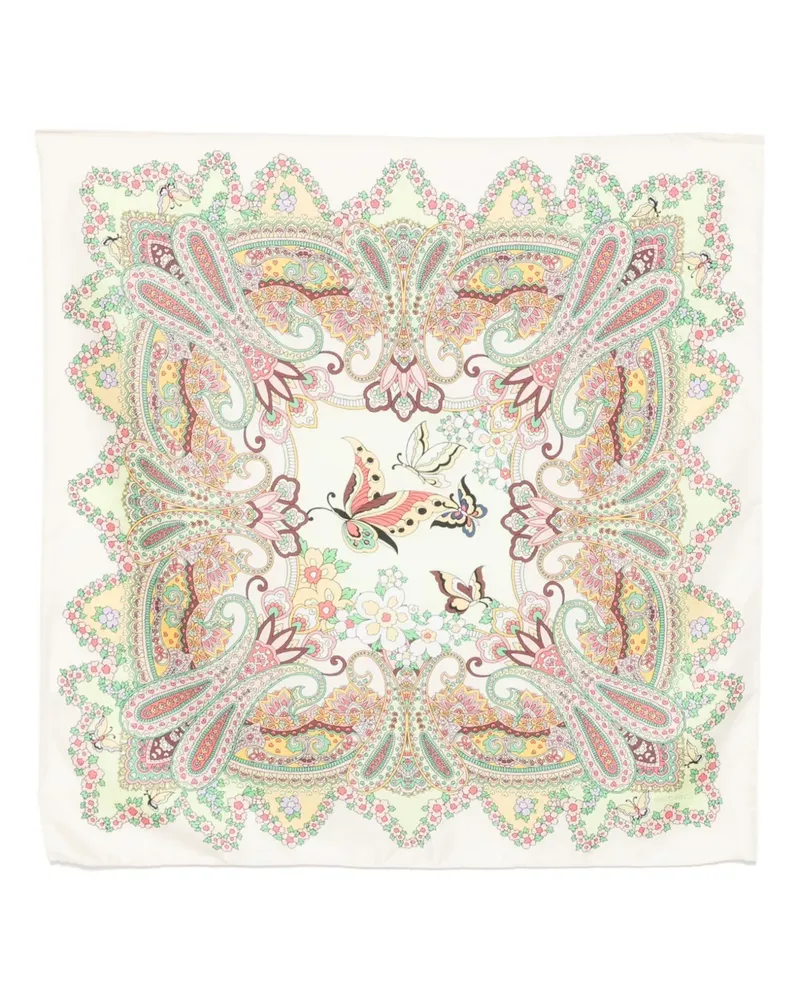 Etro Schal mit Blumen-Print - Nude Nude