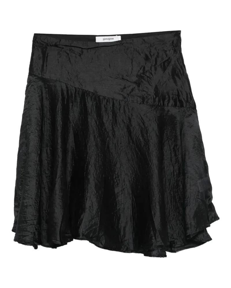 GIMAGUAS Justine crease-effect mini skirt - Schwarz Schwarz