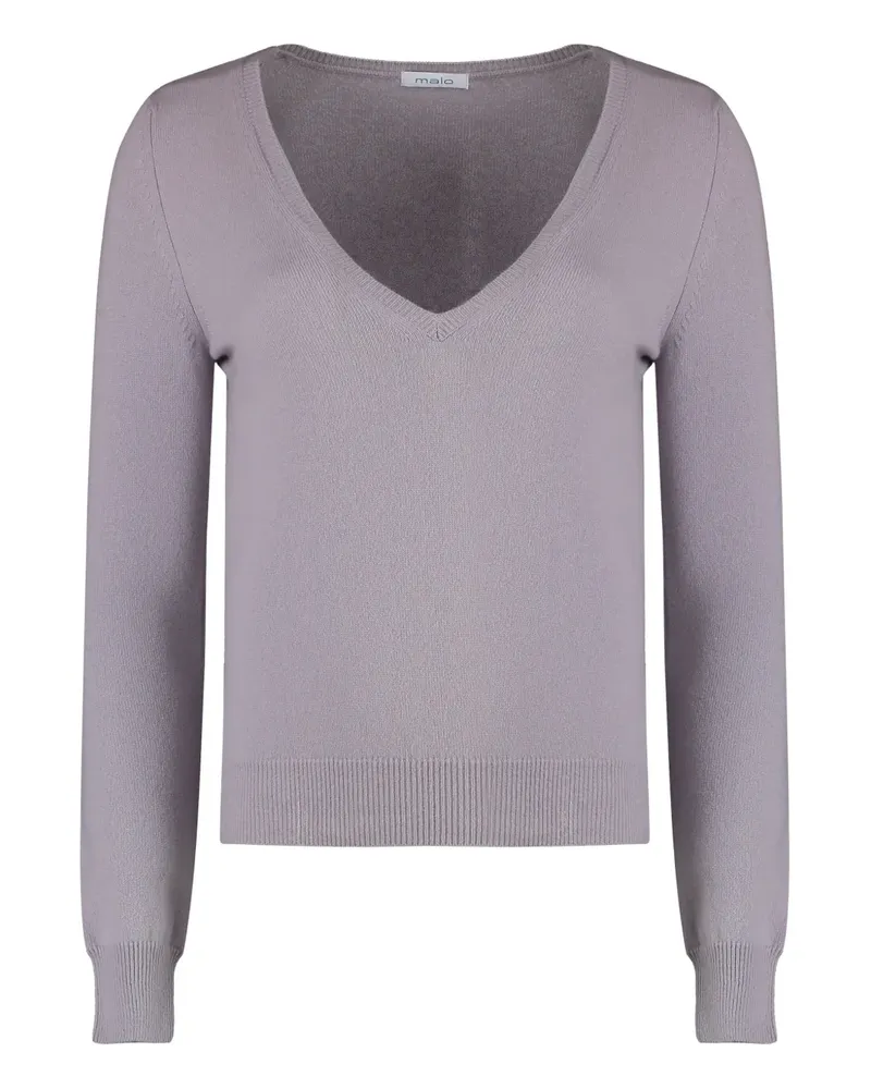 Malo Fein gestrickter Pullover - Violett Violett