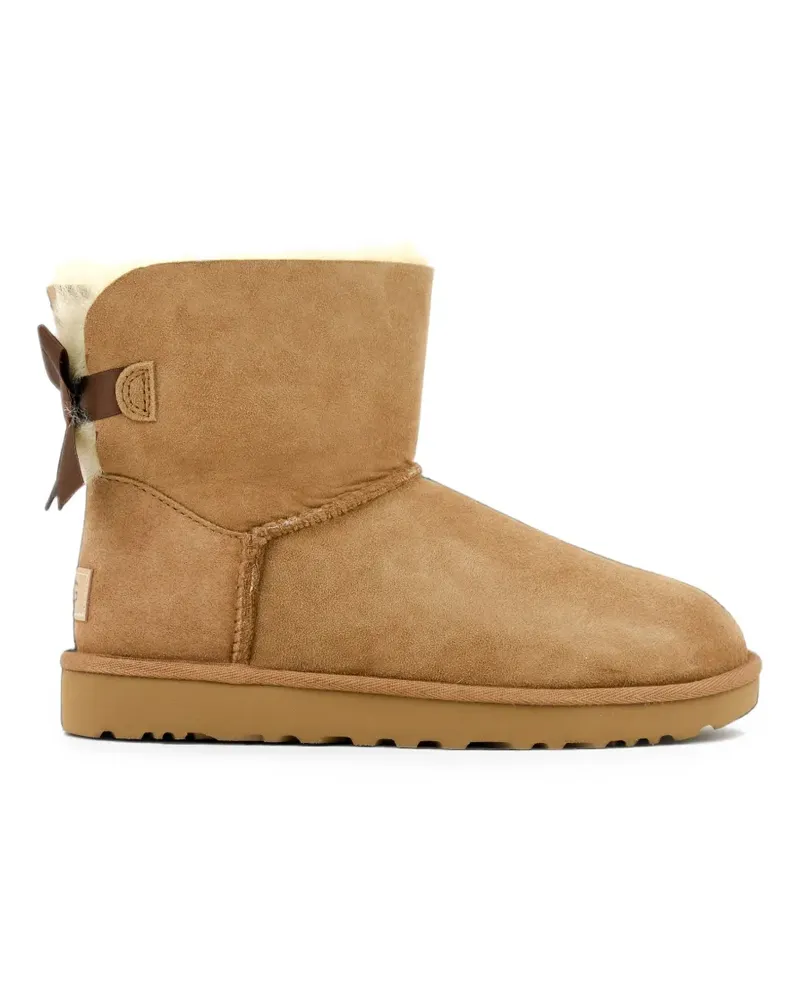 UGG Mini Bailey Bow II Stiefeletten aus Leder - Braun Braun