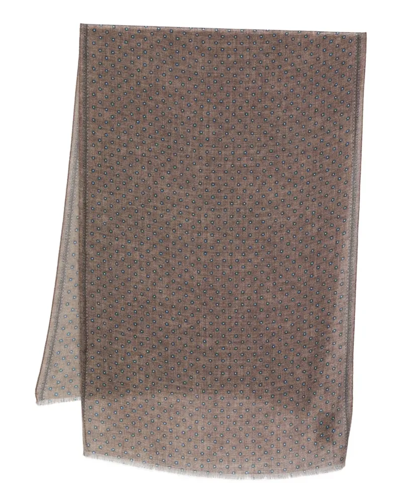 Dell'oglio dotted fringed scarf - Braun Braun