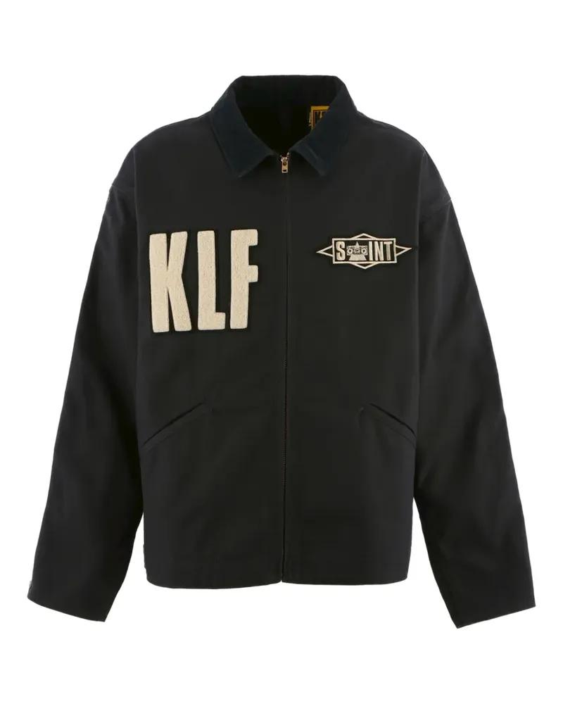 SAINT MXXXXXX x TLF corduroy-collar jacket - Schwarz Schwarz