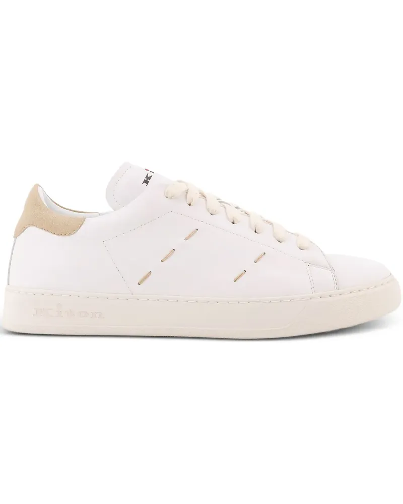 Kiton Sneakers mit Ziernähten - Weiß Weiß