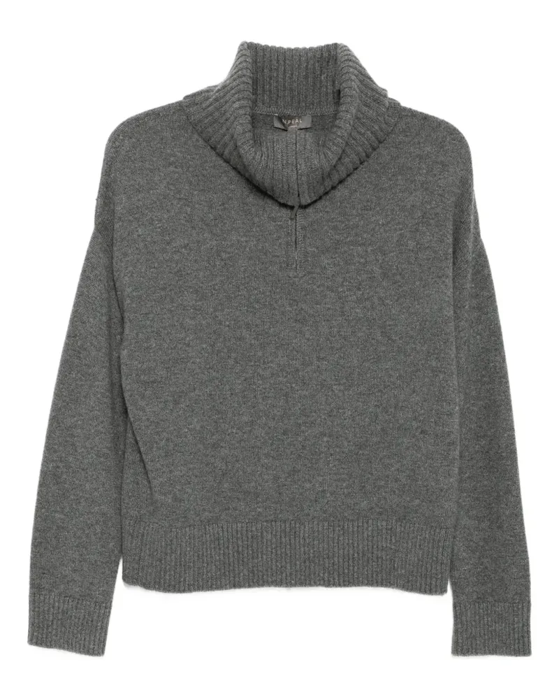 N.Peal Klassischer Kaschmirpullover - Grau Grau