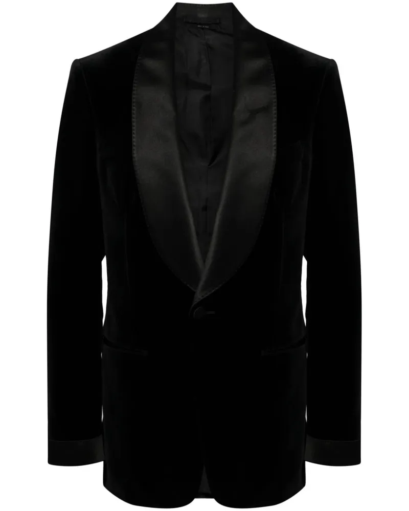 Tom Ford Sakko aus Samt - Schwarz Schwarz