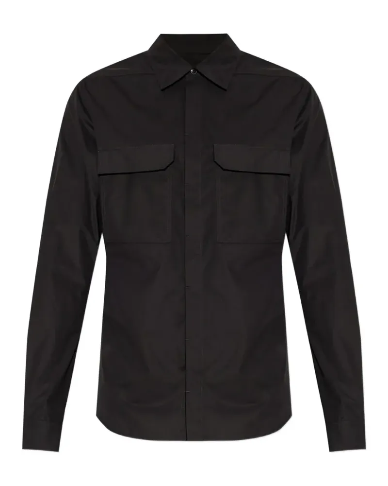 Rick Owens Work Langarmshirt mit Klappentasche - Schwarz Schwarz
