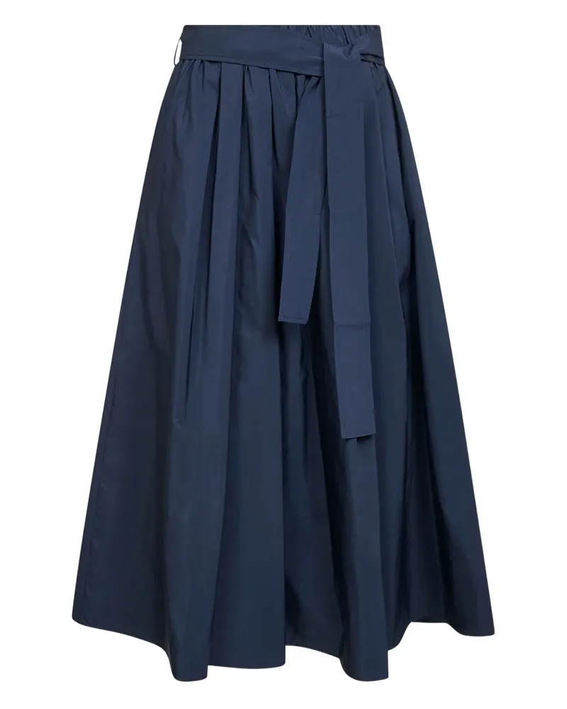 Max Mara self-tie pleated midi skirt - Blau Blau