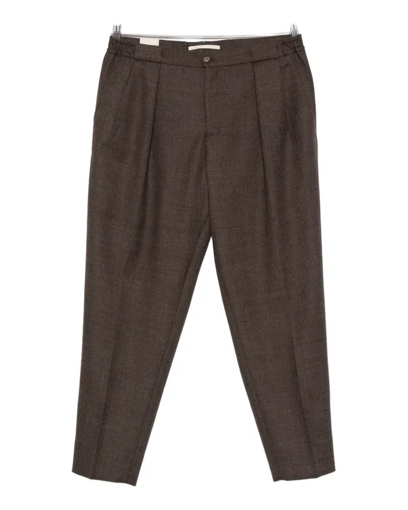 Briglia 1949 pleated twill-weave trousers - Braun Braun