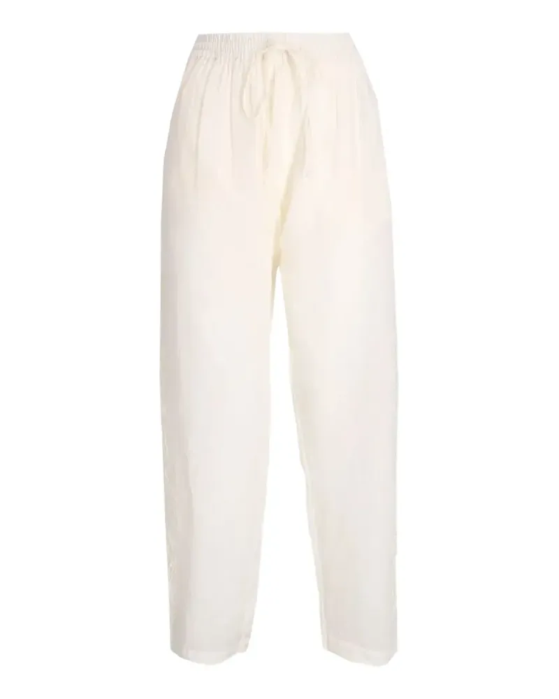 HUGO BOSS Gerade Hose mit Kordelzug - Weiß Weiß