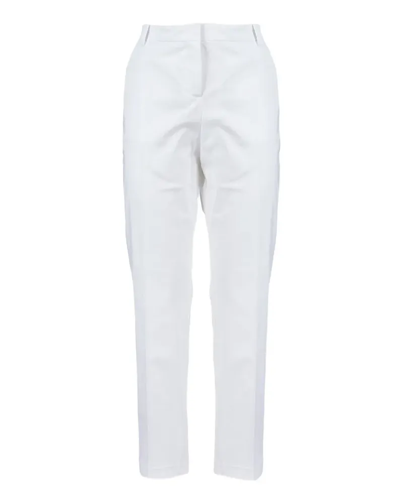 Pinko Cropped-Hose mit geradem Bein - Weiß Weiß