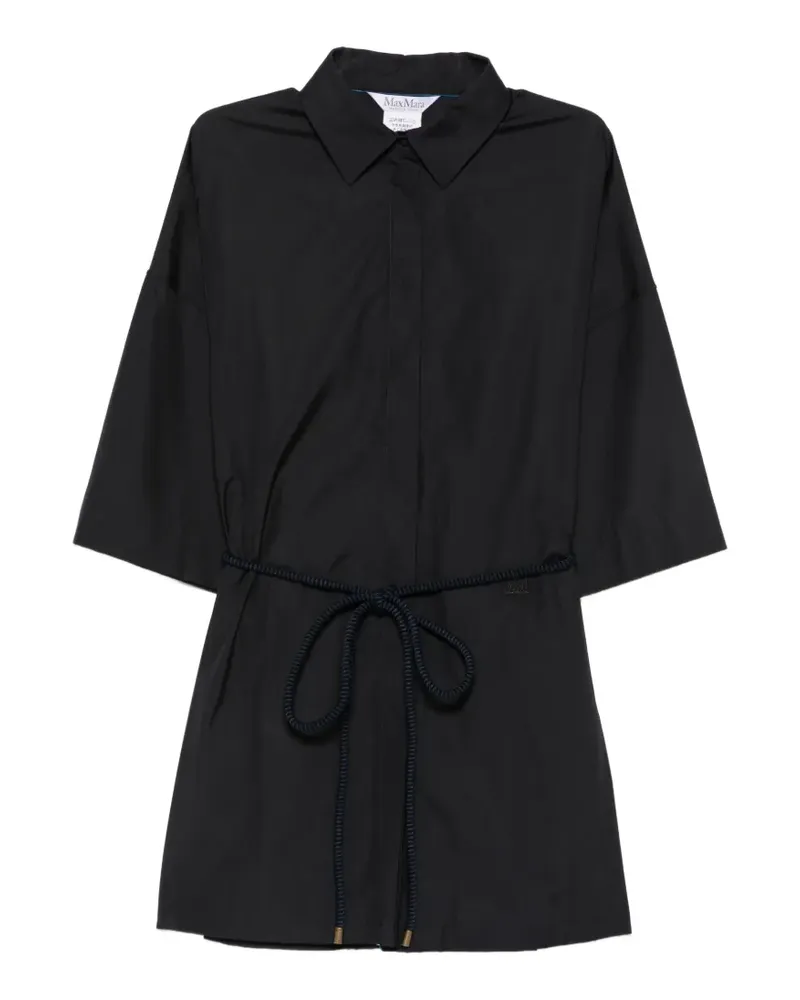 Max Mara Hemd mit Kordelgürtel - Schwarz Schwarz