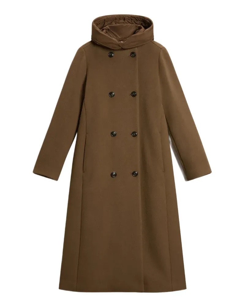 Woolrich Doppelreihiger Kapuzenmantel - Braun Braun