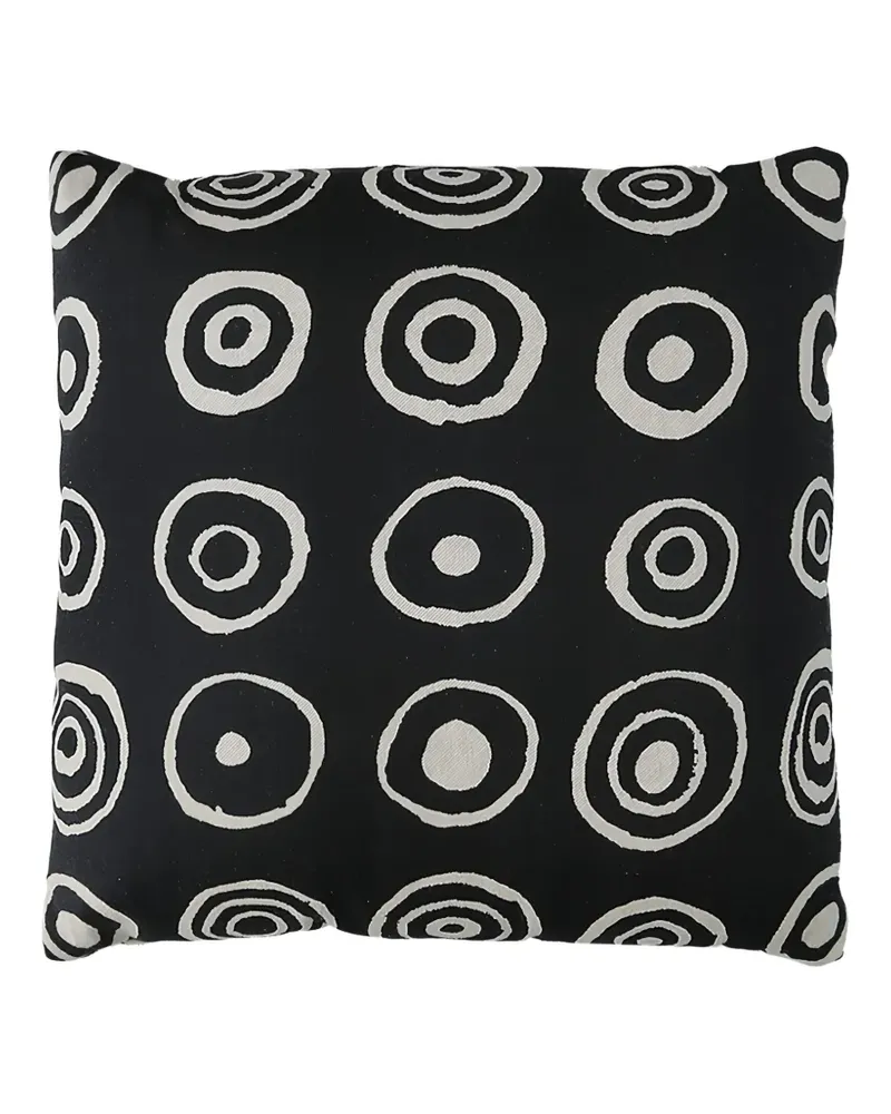 10 Corso Como Signature Circles Jacquard-Kissen - Schwarz Schwarz
