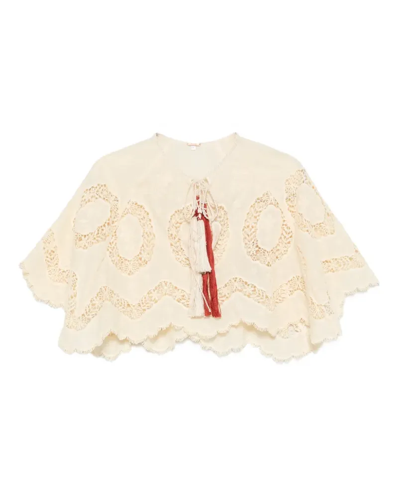 Johanna Ortiz tassel-detail blouse - Nude Nude