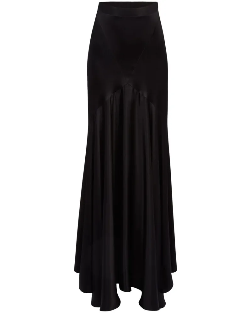 Nina Ricci Meerungfrauen-Maxirock aus Satin - Schwarz Schwarz