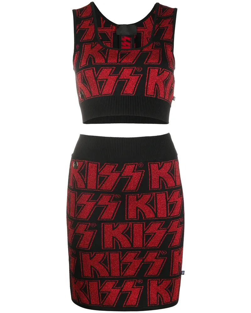 Philipp Plein Kiss® 2-teiliges Jacquard-Set - Rot Rot