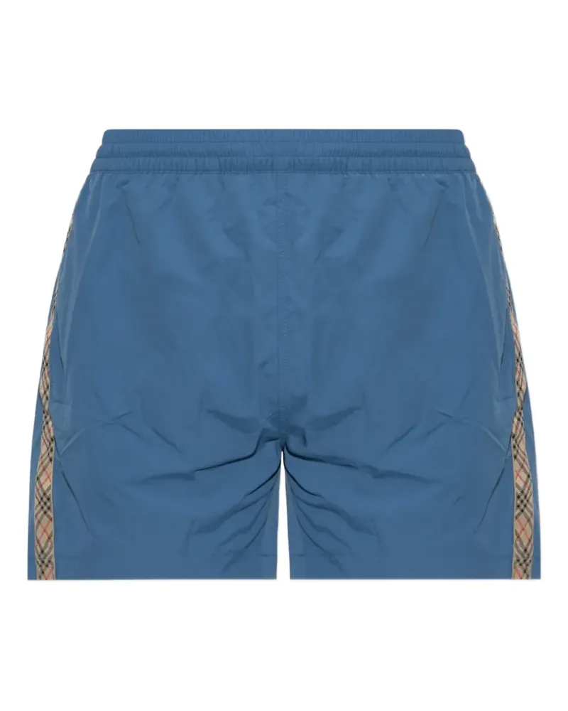 Burberry Badeshorts mit karierten Einsätzen - Blau Blau