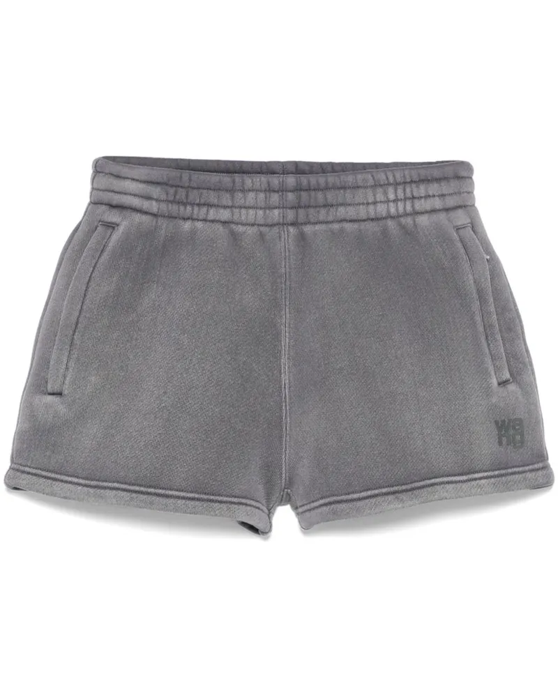 Alexander Wang Kurze Shorts mit Logo-Stempel - Grau Grau