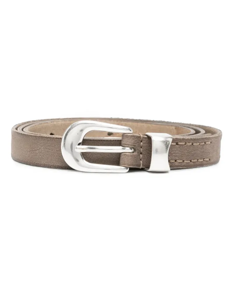 Our Legacy buckle-fastening leather belt - Braun Braun