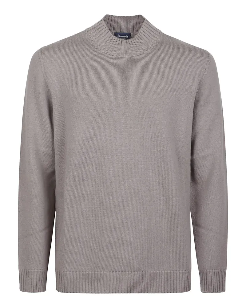 Drumohr  ribbed mock-neck sweater - Grau Grau