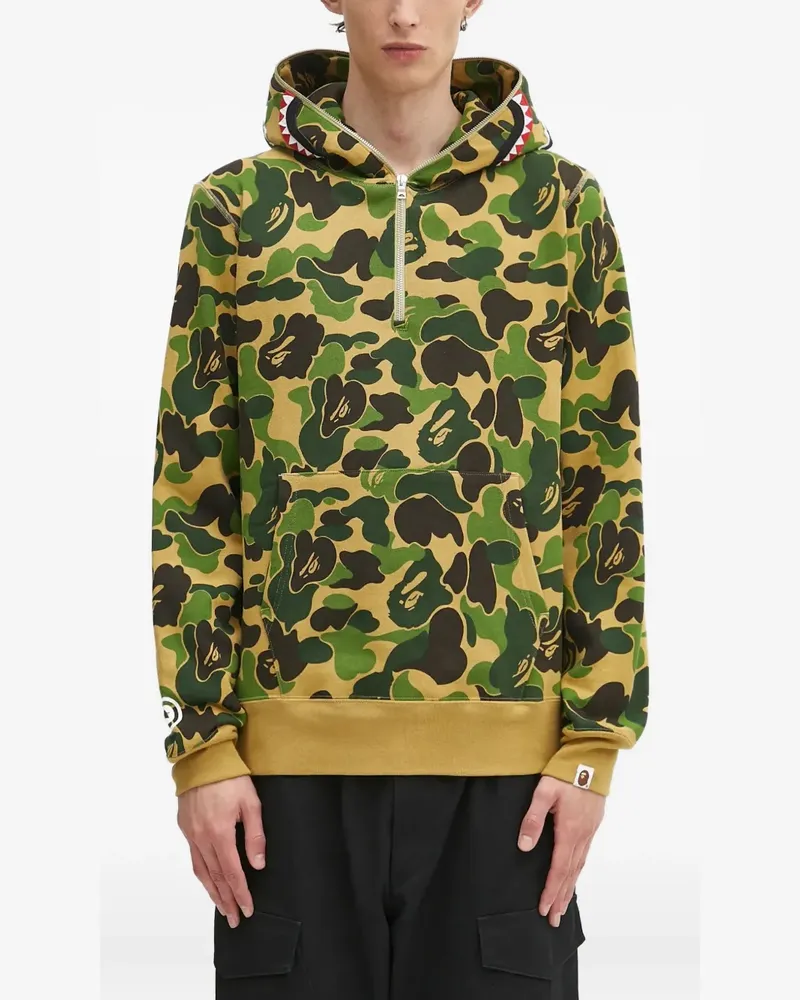 BAPE Kapuzenjacke mit Camouflage-Print - Grün Grün