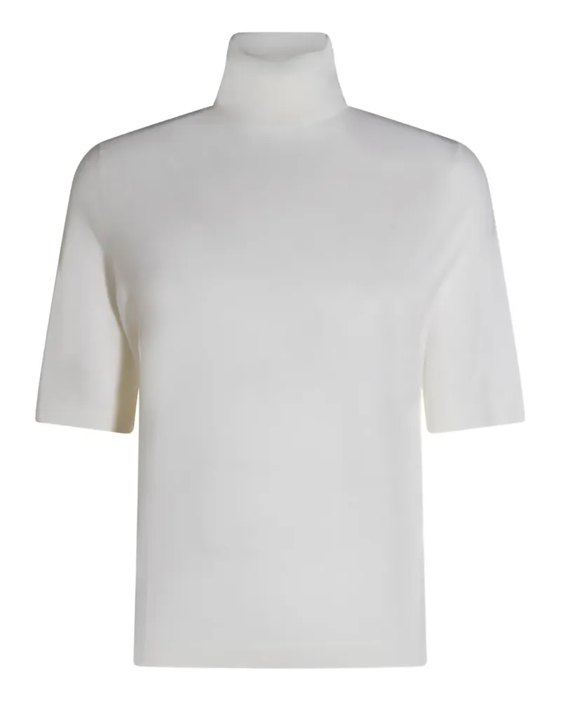 ALLUDE Kurzärmeliger Rollkragenpullover - Nude Nude