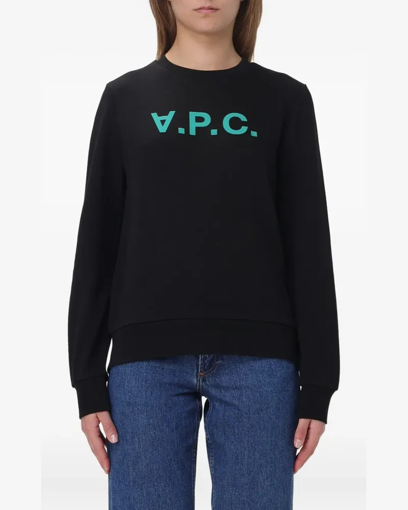 A.P.C. Sweatshirt mit Logo - Schwarz Schwarz