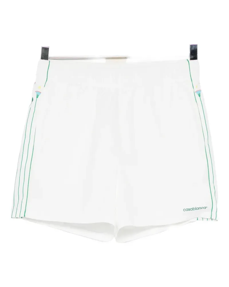 Casablanca Paris Badeshorts mit Logo-Print - Weiß Weiß