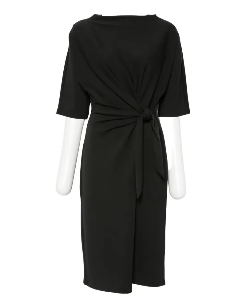 Betty Barclay knot-detail short-sleeve midi dress - Schwarz Schwarz