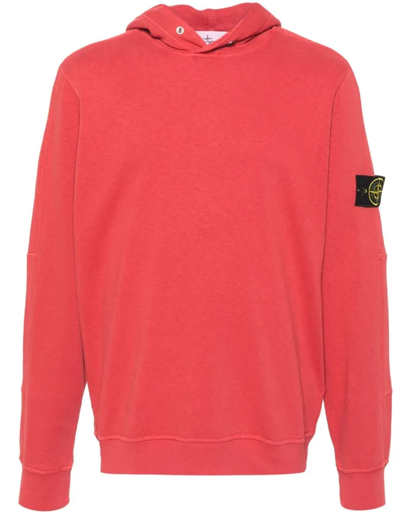 Stone Island Hoodie aus Jersey Rot