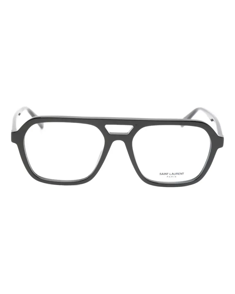 Saint Laurent pilot-frame glasses - Schwarz Schwarz