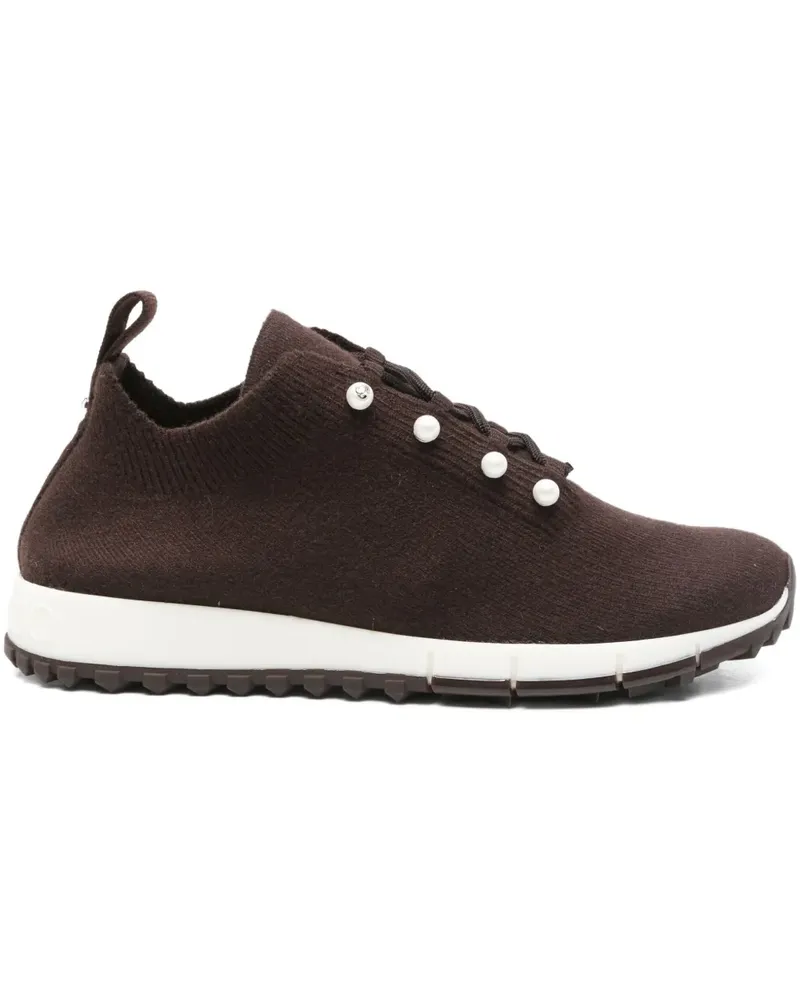 Jimmy Choo Gestrickte Veles Sneakers - Braun Braun