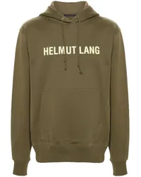 Helmut Lang Hoodie mit Logo-Print Grün