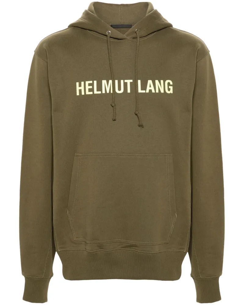 Helmut Lang Hoodie mit Logo-Print Grün