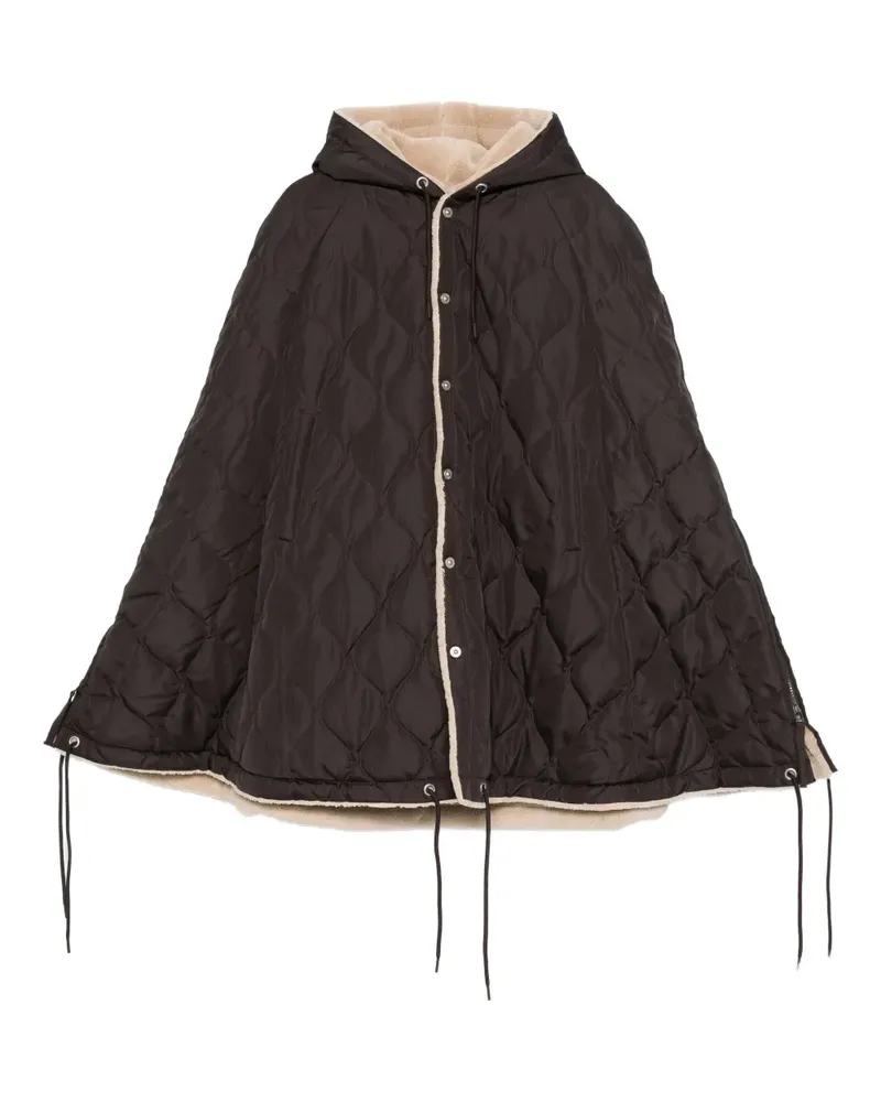 TAION Gestepptes Cape mit Kapuze - Braun Braun