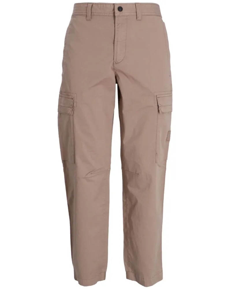 HUGO BOSS Cargohose mit Logo-Schild - Braun Braun