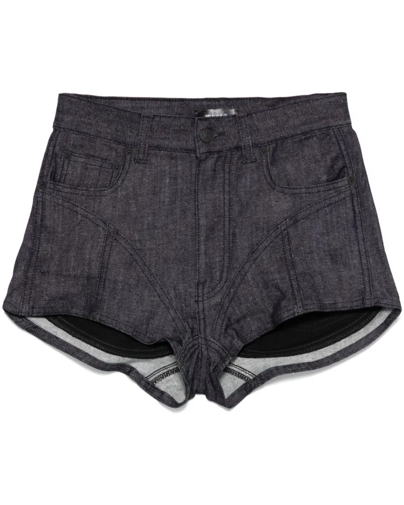 Thierry Mugler Klassische Jeans-Shorts - Schwarz Schwarz