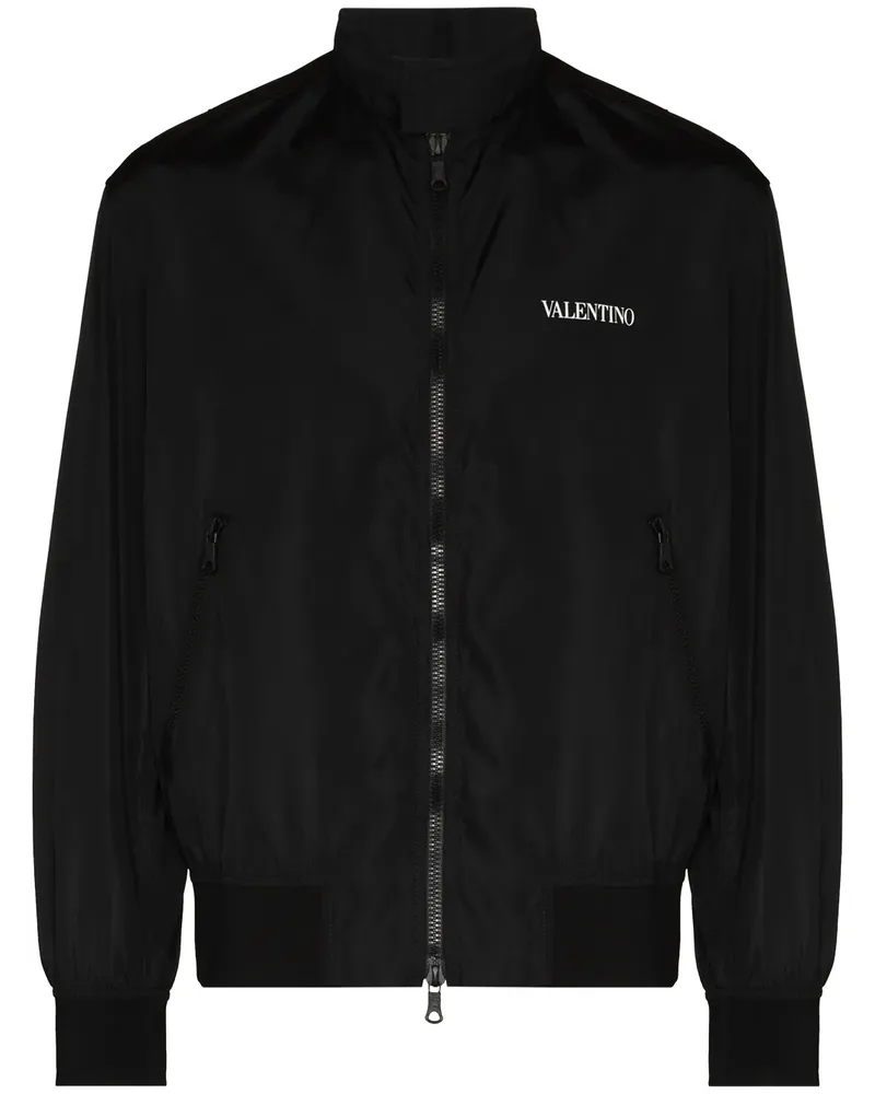 Valentino Garavani Bomberjacke mit Logo-Print - Schwarz Schwarz