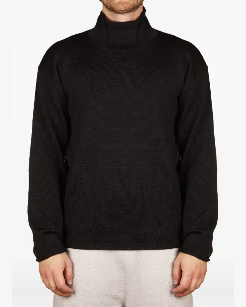 Roberto Collina high-neck rib-trimmed sweater - Schwarz Schwarz