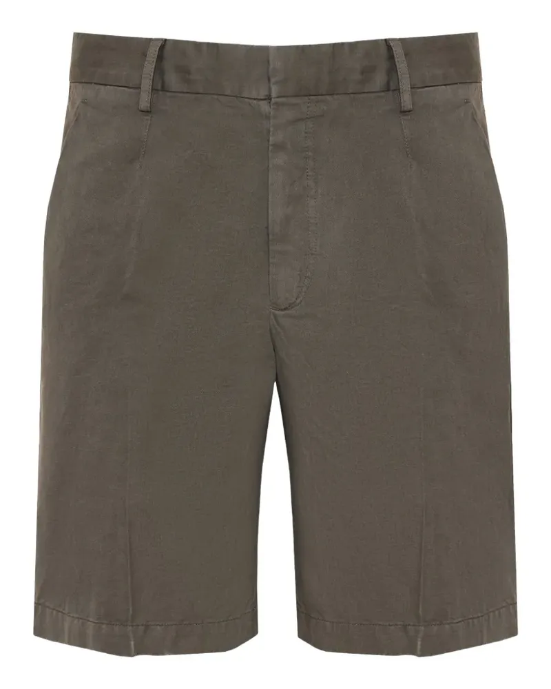 Ermenegildo Zegna belt-loops linen chino shorts - Grau Grau