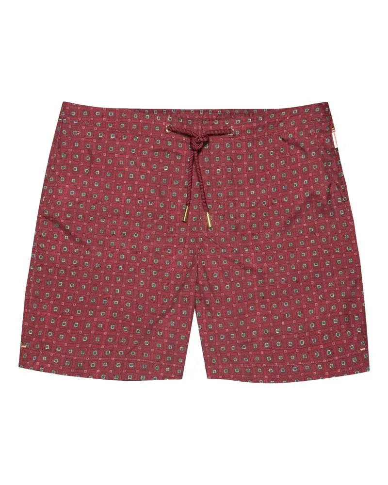 Orlebar Brown Bulldog Badeshorts mit Kordelzug - Rot Rot