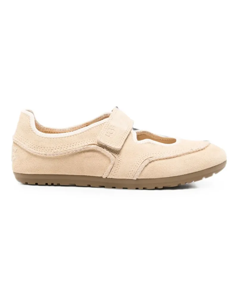 UGG Mary Jane touch-strap suede ballet flats - Nude Nude
