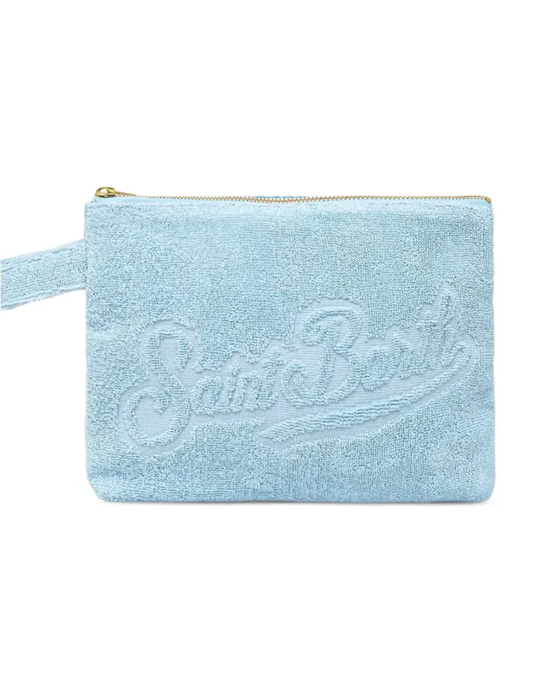 MC2 Saint Barth Light blue Pareasy pochette with jacquard Saint Barth logo - Blau Blau