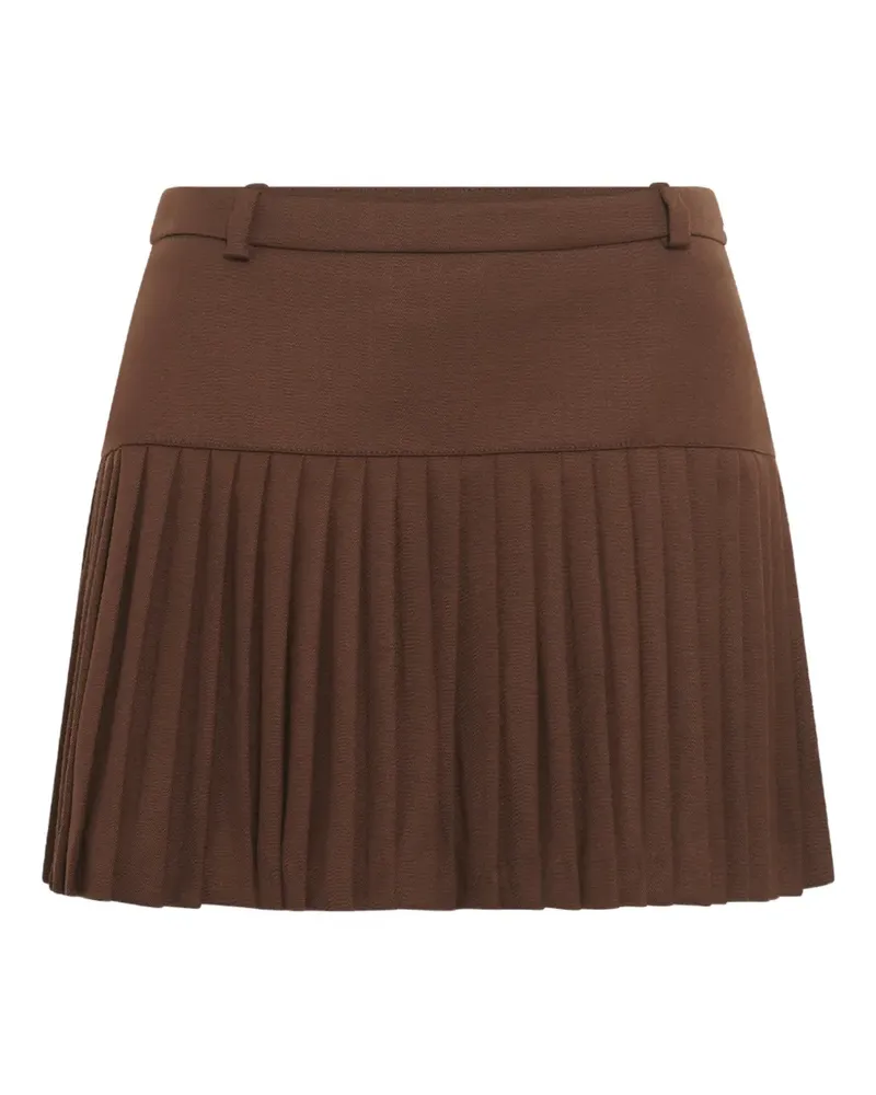 Marine Serre pleated mini skirt - Braun Braun
