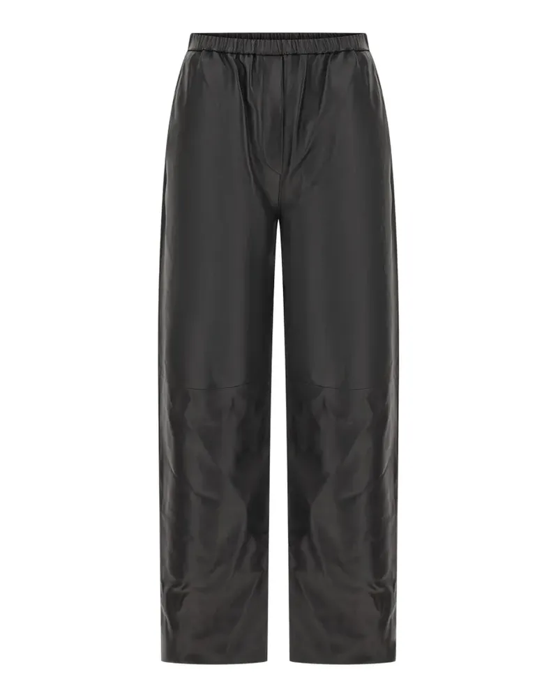 Antonelli Firenze Lederhose mit elastischem Bund - Schwarz Schwarz