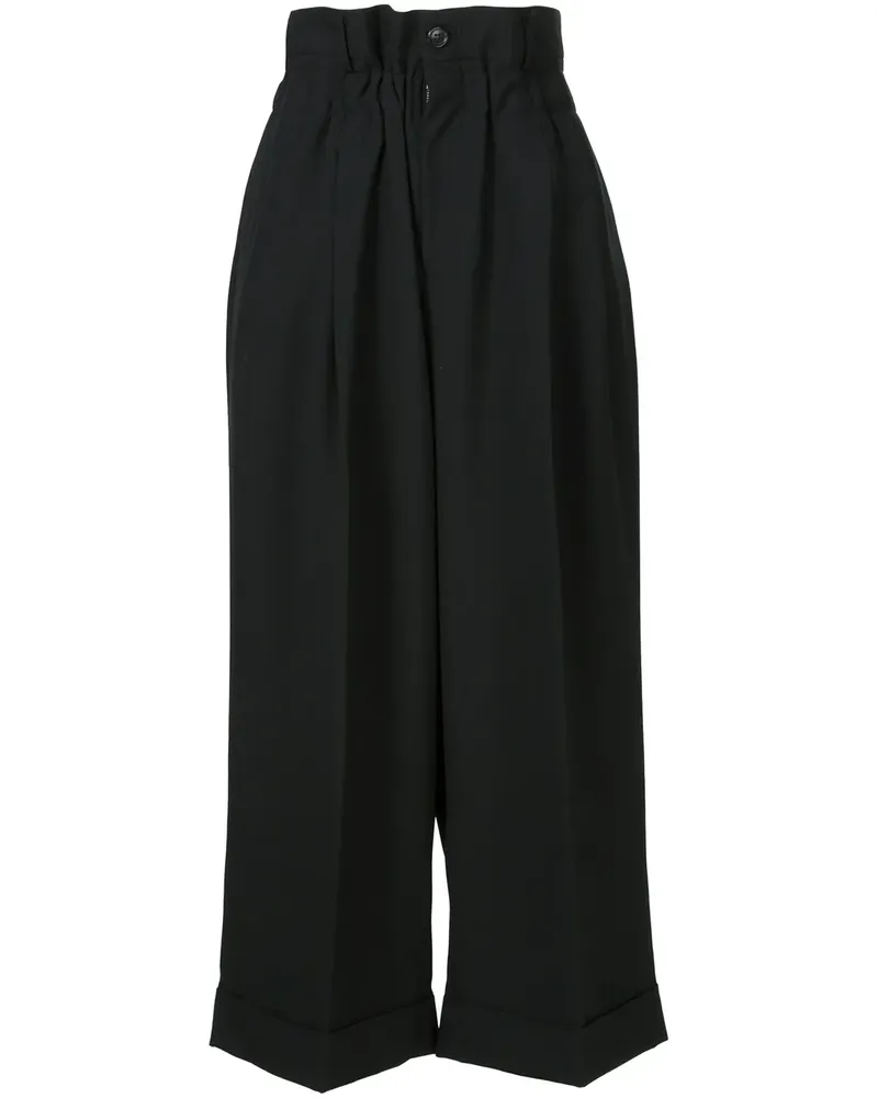 Comme des Garçons Hoch geschnittene Cropped-Hose - Schwarz Schwarz
